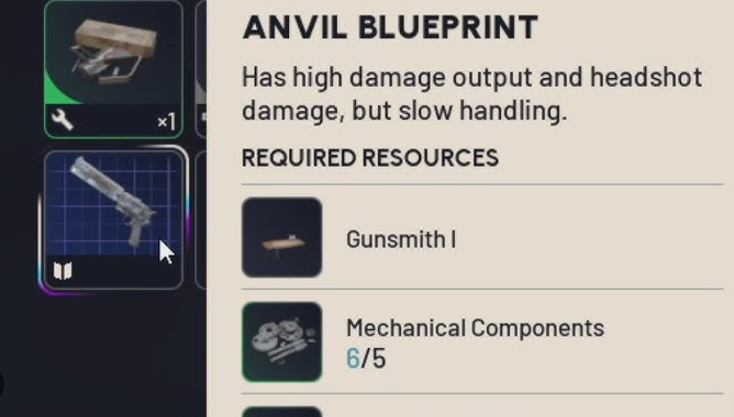 anvil blueprint arc raiders